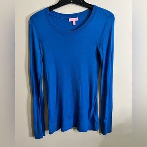 Lilly Pulitzer Blue Long Sleeve Light Sweater Size Small